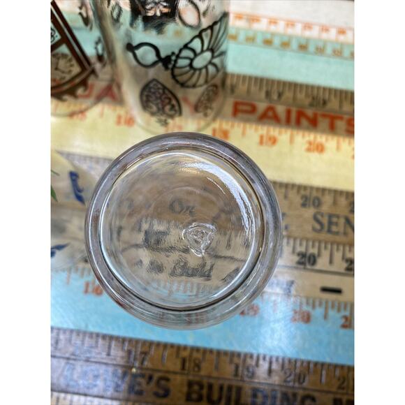 1930s ATLAS Federal KRAFT SWANKY SWIG Blue Tulip Black JUICE GLASSES 5 - Picture 9 of 9